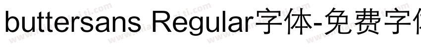 buttersans Regular字体字体转换